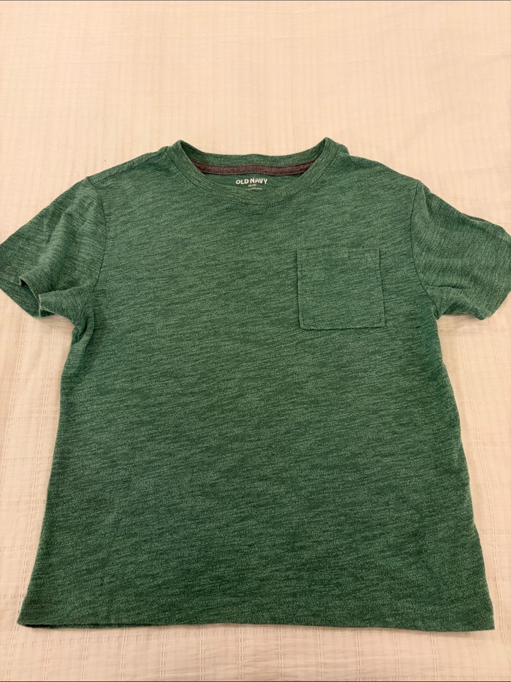 Old Navy Kids Heather Green Short-Sleeve Pocket Tee